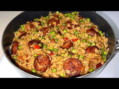 Make this One-Pot Rice Sausage and Peas for Lunch or Dinner | EASY Recipe and Tastes Amazing!