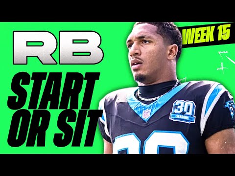 🔥 WEEK 15 RB MUST Start/Sit Analysis! 🚀 | 2024 Fantasy Football Advice