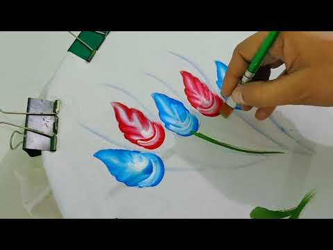 fabric painting design #easy#creativity #handpainting #trending #viral#easytricks