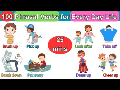 100 Phrasal Verbs For Everyday Life | Phrasal verbs with sentence |English Vocabulary #phrasalverbs