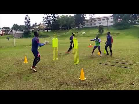 Coach Swaibu Ssebagala goalkeeper training at wakiso giants