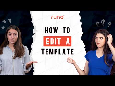 How to edit a template | Web Version | Runo