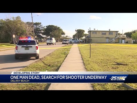 1 dead following shooting at convenience store in Delray Beach; suspect on the run