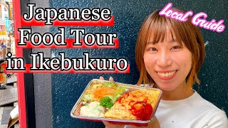 Amazing 10 street food in Ikebukuro with a local Japanese guide!! Tokyo, Japan