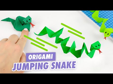 Origami Jumping Paper Snake | How to make paper toy