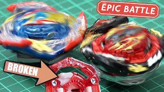 BROKE FIRST BATTLE! | Divine Belial .Nx.Ad-3 VS Ultimate Valkyrie .Lg.V'-9 | Beyblade Burst BU/DB