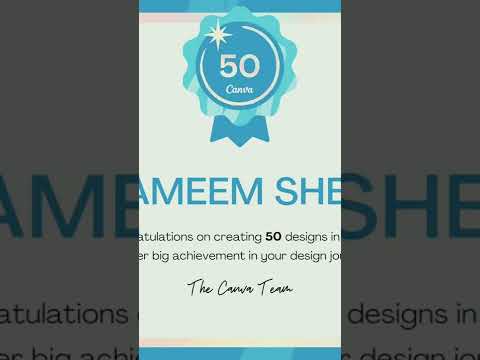 Canva Design Award my Channel Uploaded