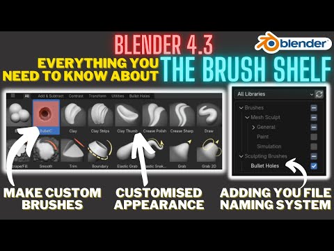 Everything you need to know about The Brush Shelf in Blender 4.3 - Customise your sculpting setup!