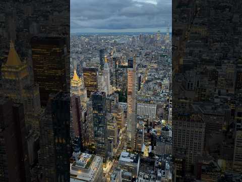 Stunning Sunset view of Manhattan, New York from the Empire State Building!#empirestatebuilding #nyc