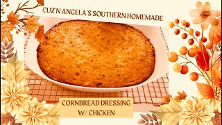 Delicious Southern Homemade Cornbread Dressing With Chicken