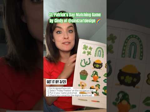 Friday Freebie! St. Patrick's Day Matching Game | Grab the digital download by Thursday 3/21