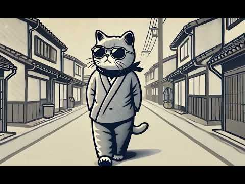 Shamisen 三味線 Shakuhachi【Lonesome Cat Stroll】Background Music for Studying or Work