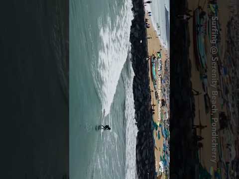 🏄‍♂️ Experience the Joy of Surfing at the Serenity Beach😍 @snehareddy91 #pondicherry #surfing