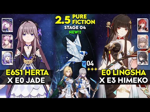 NEW! Pure Fiction 4 - E6S1 Herta & E0 Lingsha x E3 Himeko | 80k Points | Honkai Star Rail v2.5