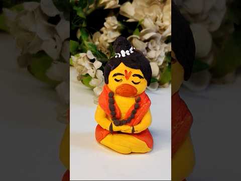 Hanuman ji idol making with clay #hanumanjimaking #clayartcreations #polymerclay #idolmaking