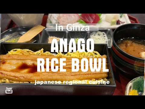 【Anago restaurant in Ginza】Conger eel rice bowl【Japanese food】【sashimi】【don】