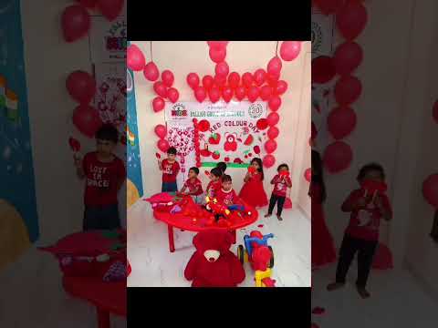 Red color day celebrations #celebrations #redcolor #kids #happiness #school #trending #cute #awesome