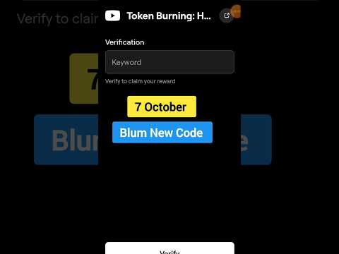 Token Burning : How and why it happens | Blum New Video Code Task | Today 7 October Blum Code