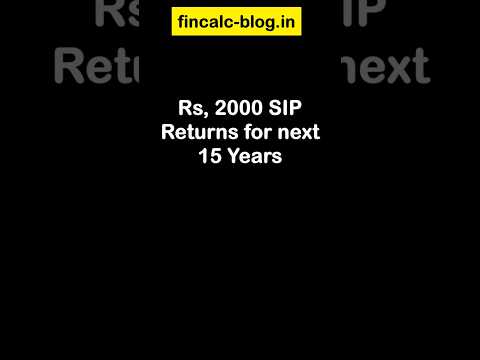 Rs. 2000 SIP Returns for next 15 Years #fincalc #shorts