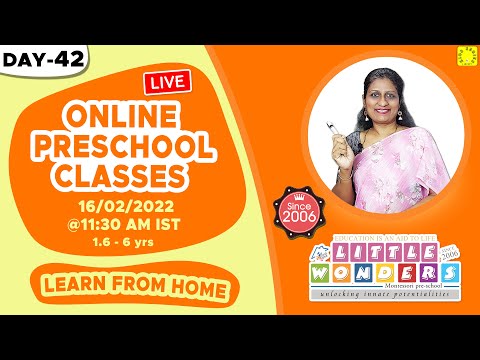 Online Preschool Classes for 1.6 to 6 years | Wednesday - 16.02.2022 | Day 42