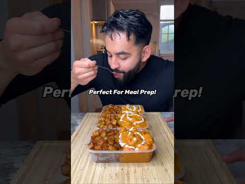 Want Delicious High Protein Meals? Try This Butter Chicken & Crispy Potatoes Meal Prep!🍗🍟🔥 #recipe