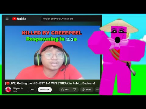 I StreamSniped Milyon Using The New Sigrid Kit in Roblox Bedwars!