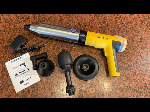 Fixes Clogs with a Vengeance! Cordless Drain Pressure Cleaner