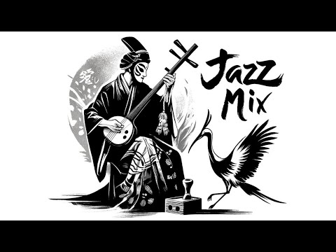 Jazz & Shamisen | Lively Japanese Harmonies & Jazz Combo for Work Productivity | With Crane