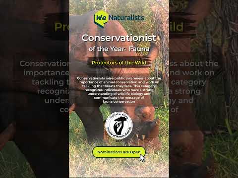 Conservationist of the Year Fauna - WeNaturalists Awards 2023