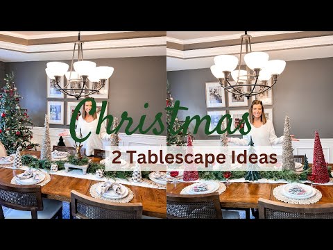 COZY CHRISTMAS TABLESCAPE DECOR IDEAS | 2 TABLESCAPE IDEAS FOR CHRISTMAS