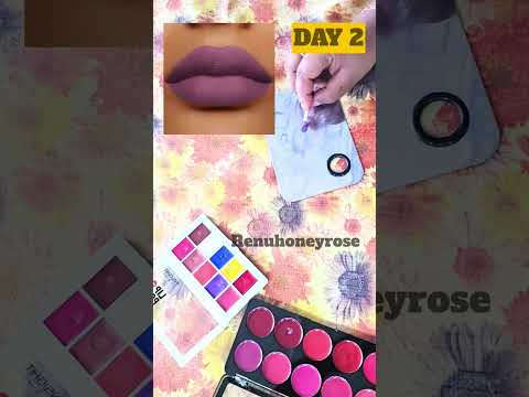 Trending  lipstick shade mixing 💄💄💄  Day 2 #renuhoneyrose #trending tre #lipstickshade #shortvideo