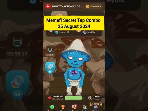 Memefi Secret Tap Combo 25 August 2024 #memefi #dailycombo