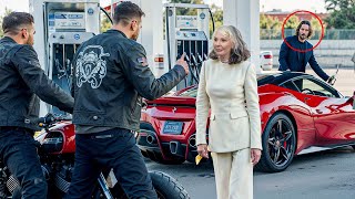 Bikers Harass Woman at Gas Station, Unaware It’s Keanu Reeves’ Mother!