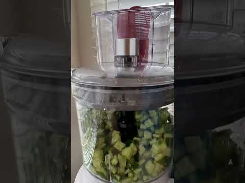 Dice veggies in seconds! Use a food processor with dicing kit. Kitchenaid food processor here.