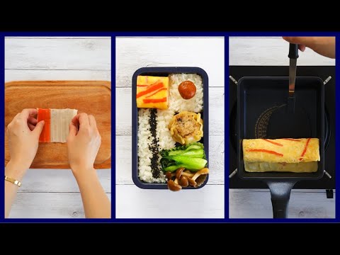 How to make Crab stick fried egg and how to pack Bento lunch box🍱Japanese style