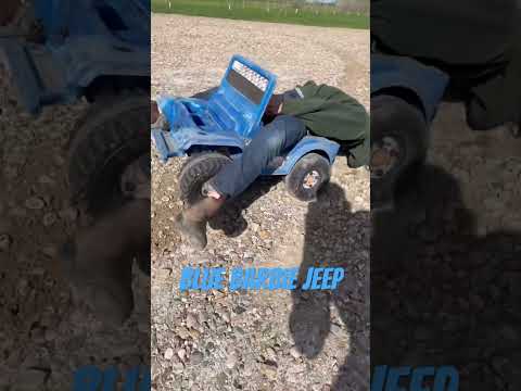 Blue Barbie Jeep