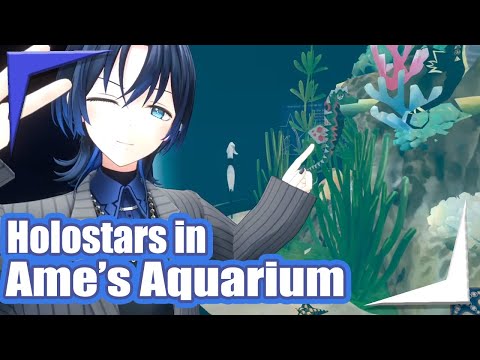 Ao-kun seeing the Holostars in Ame's Aquarium 【Hololive Engsub】