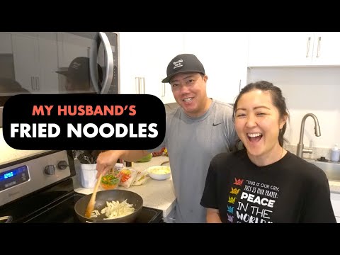 How to Make Easy Fried Noodles and Teriyaki Meat at Home//Husband Cooks