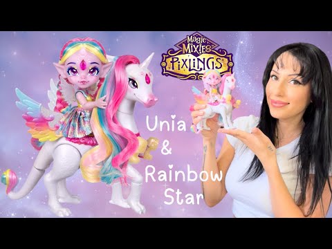 🎉 Unboxing the NEW Exclusive Shimmerverse Magic Mixies Pixlings Doll: Unia & Rainbow Star set ! 🦄✨