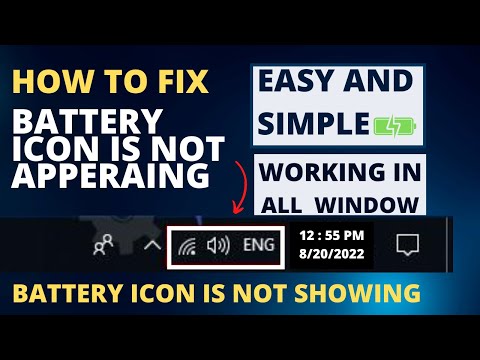 Battery Icon is not showing in the taskbar # How  to Fix Battery Icon Not Showing in Taskbar