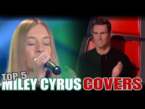 TOP 5 MILEY CYRUS COVERS ON THE VOICE | BEST AUDITIONS