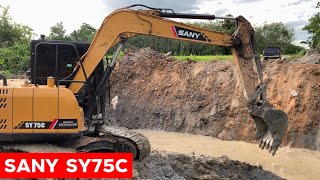 Sany SY75C | งานขุดโหดมาก