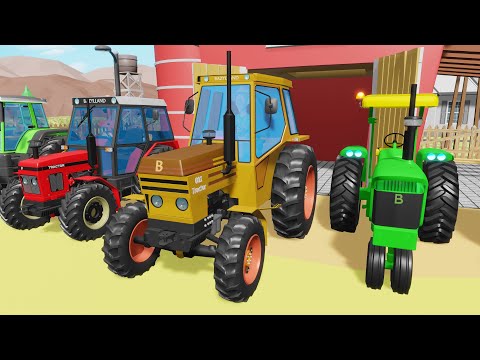 Little Tractor Saves Tomato Seedlings | Fighting Mud & Moving Plants to Safety