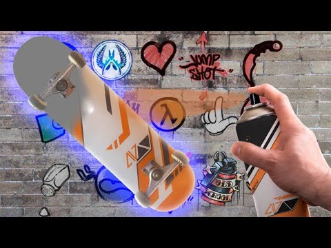 Как покрасить скейтборд в стиле Asiimov / How to make skateboard like Asiimov style