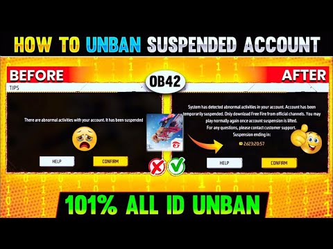 After Ob42 update 🔥Free Fire Suspended Account Recovery ⚡How to Unban FF ID ✅ Unban File 2024