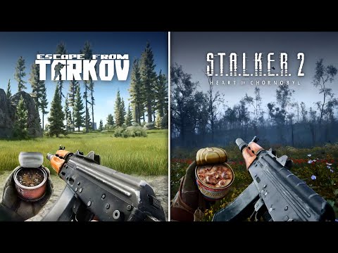 Stalker 2 vs Escape From Tarkov | Food, Drinks and Weapons Reload Animations Comparison