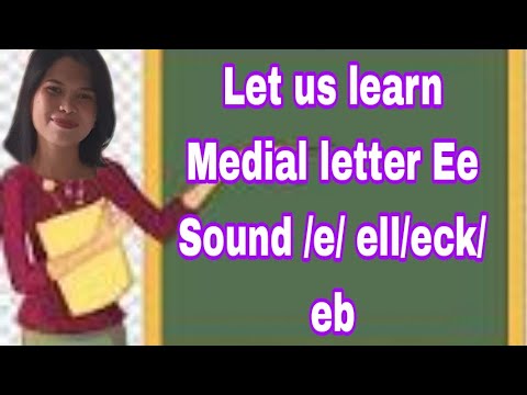 Let's Learn Reading Medial Letter Ee/Consonant Vowel Consonant/ell/eck/eb