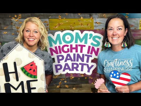 Mom’s Night In? Fun & Simple Door Hanger Paint Party Ideas!