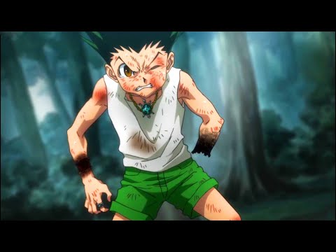 HUNTER×HUNTER（ハンター×ハンター）[ 最高の瞬間 #72 ]チームゴンはゲンスルのチームと1対1で戦うことを余儀なくされています,ゴンは2本の腕を切断しました