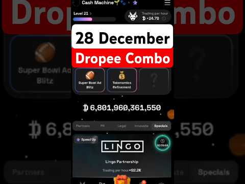 Dropee Daily Combo 28-29 December |